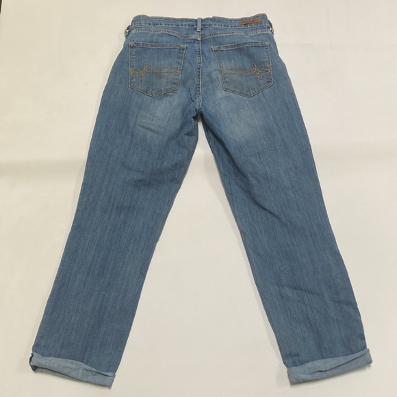 Denizen by Levi’s Modern Slim Boyfriend Cuffed Denim Jeans Light Wash - Picture 6 of 8